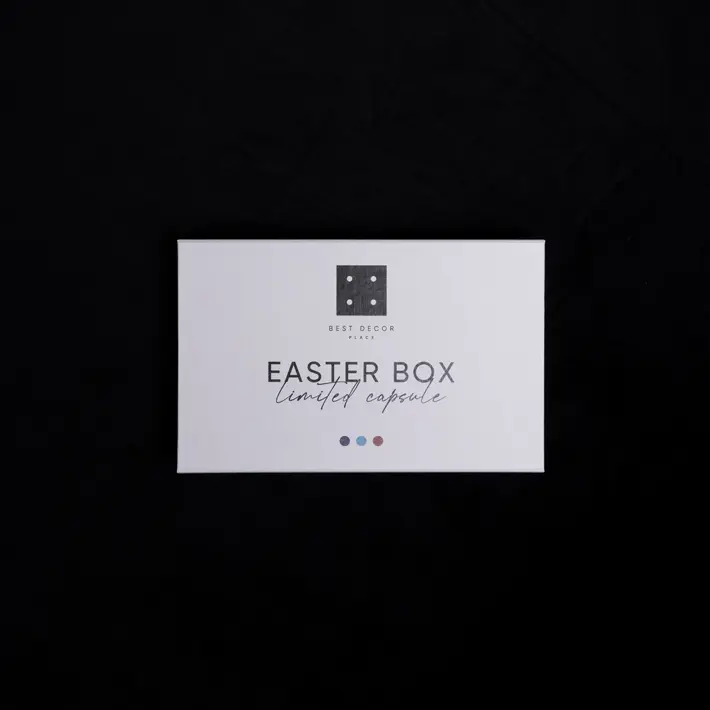 Набор украшений ручной работы ЯЙЦА, H8 см, 3 шт, коричневый, голубой, синий