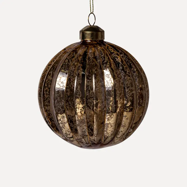 Шар D10 см, стекло, золотой