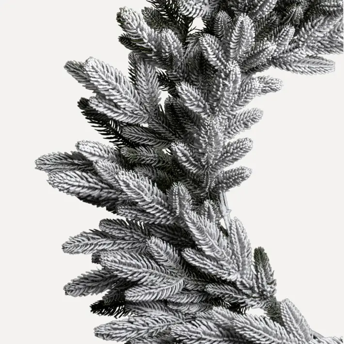 Венок рождественский заснеженный Романовский 90 см