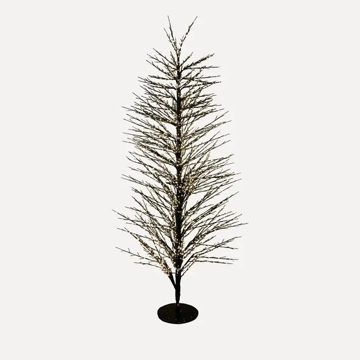 Дерево с мерцающим эффектом LED H270 см, пластик, металл, черный