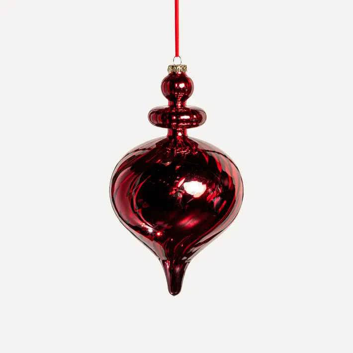 Подвес H26 см, стекло, бордовый