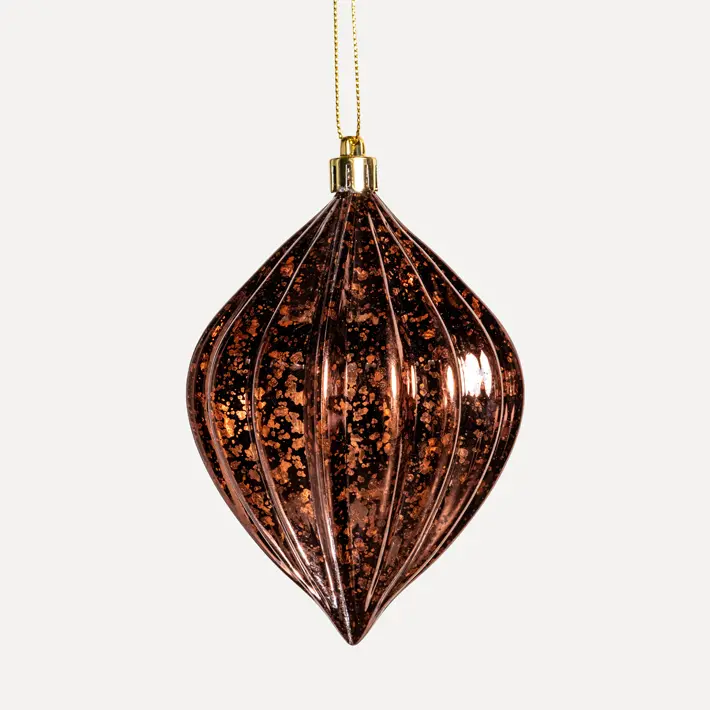 Подвес КАПЛЯ H12 см, пластик, коньячный