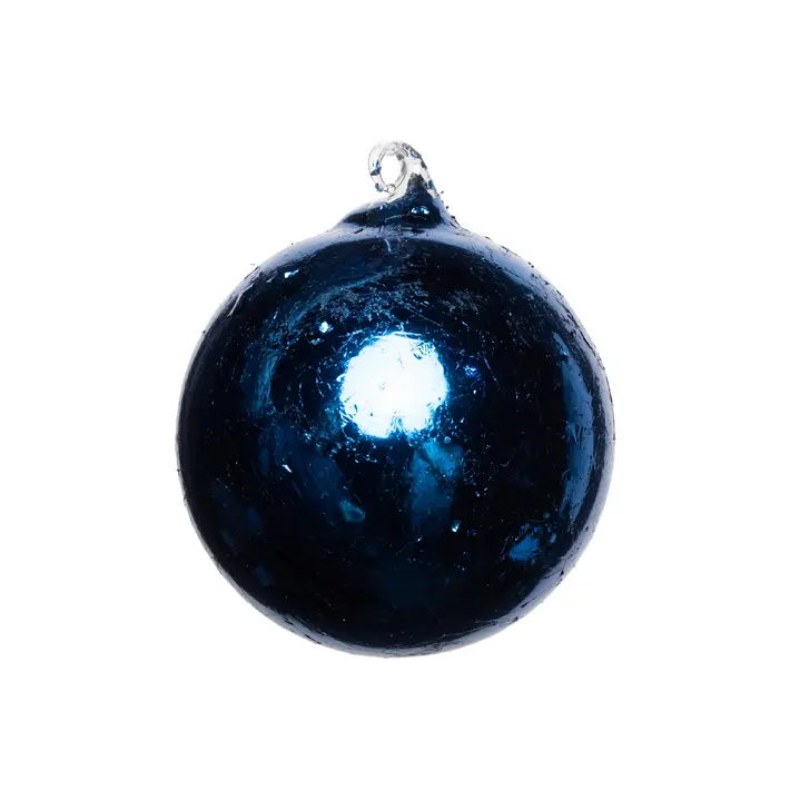 Шар D10 см, стекло, синий