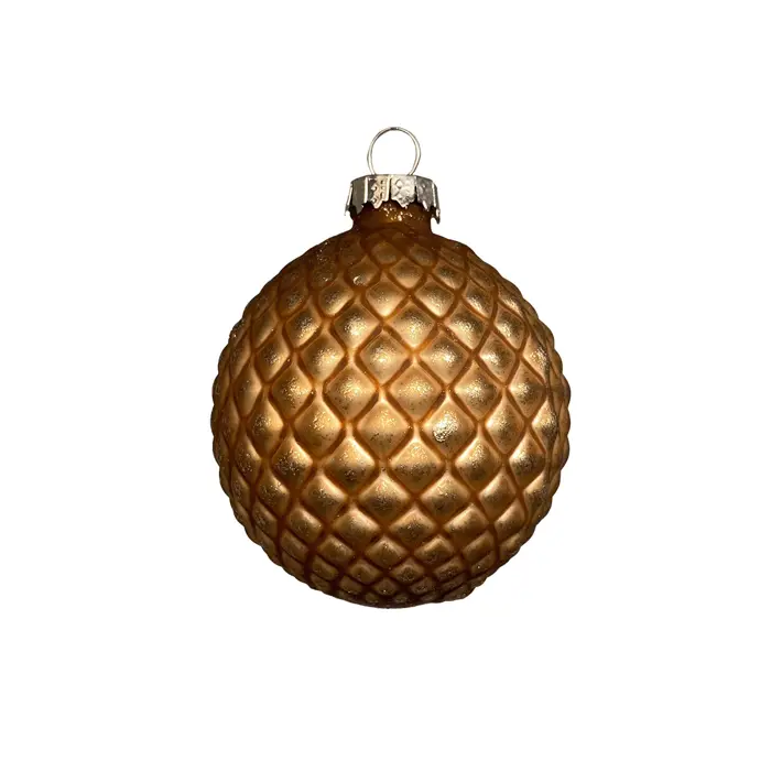 Шар D8 см, стекло, золотой