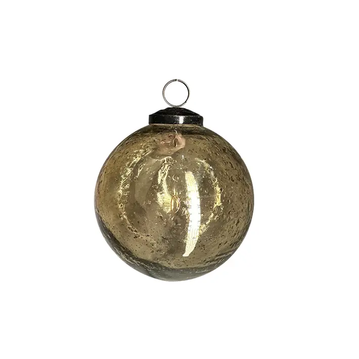 Шар D10 см, стекло, желтый