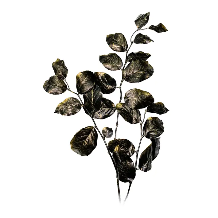 Ветвь гаультерии H112 см, пластик, золотой, чёрный