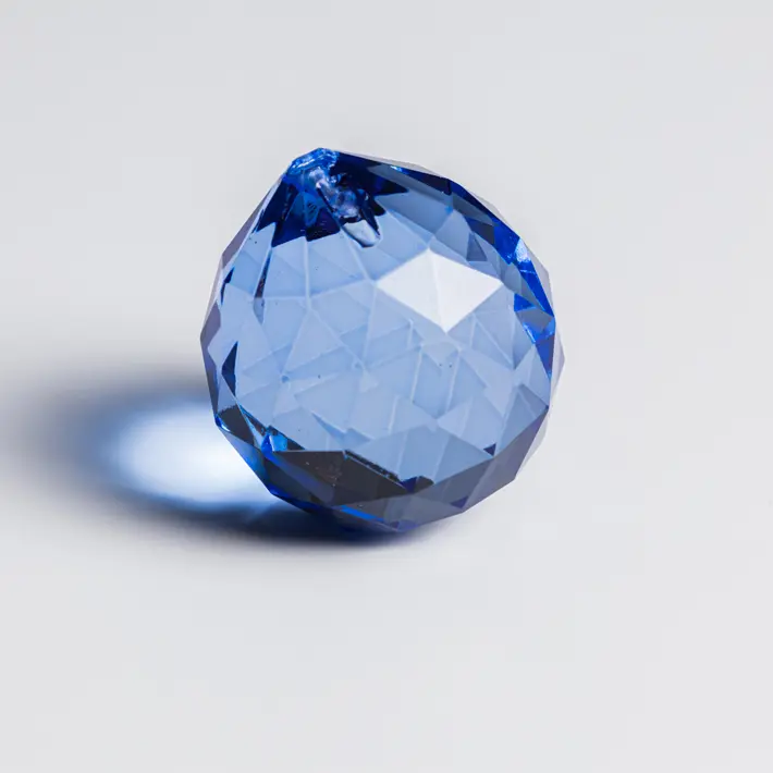 Хруст. шар, 5 шт, голубой