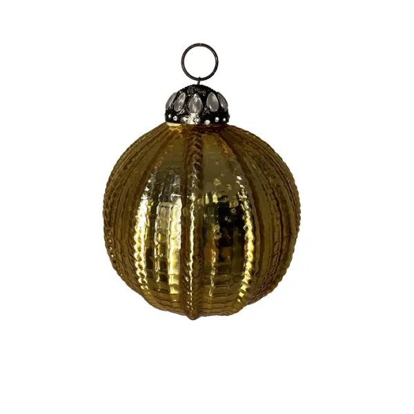 Шар D10 см, стекло, золотой