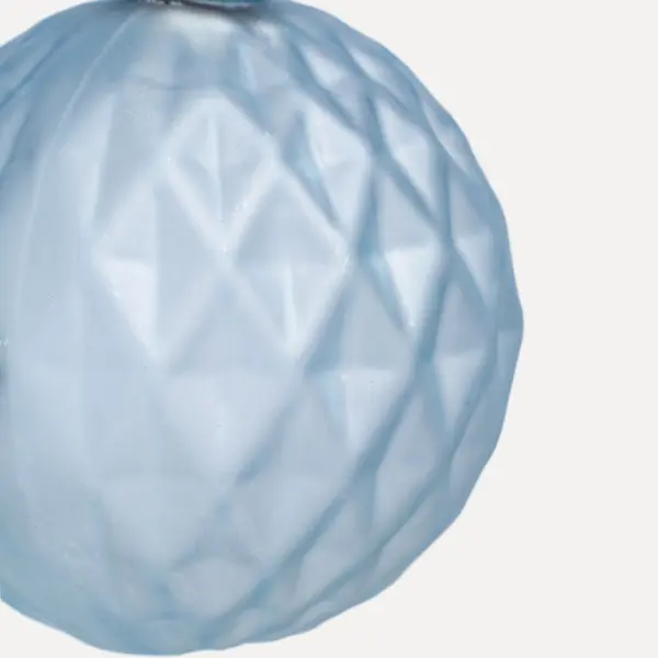 Шар D10 см, стекло, голубой