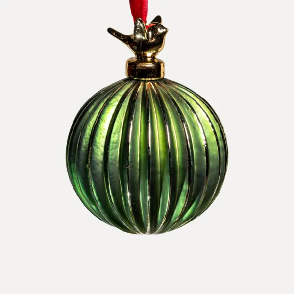 Шары в наборе D8 см, 3шт, стекло, зеленый
