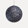 Шар D20 см с пайетками, пенопласт, темно-серый, АУТЛЕТ
