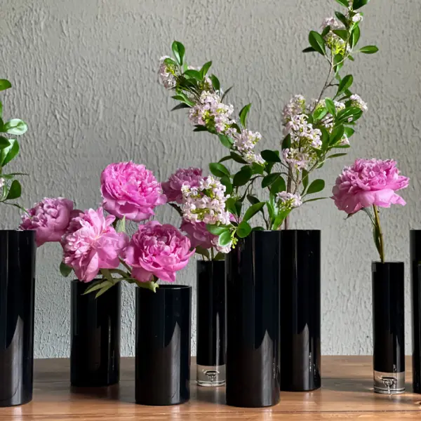 Ваза 8х30 см, поликарбонат, чёрный Ваза 8х30 см, поликарбонат, чёрный