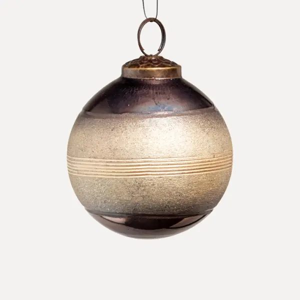 Шар D8 см, стекло, золотой