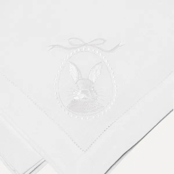 Набор льняных салфеток ЗАЯЦ, 50х50 см, 4 шт, текстиль