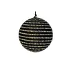 Шар D12 см с кристаллами и плетеным шнуром, пластик, стекло, черный, радужный