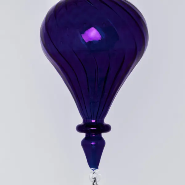 Подвес ручной работы L16 D8 см, стекло, синий