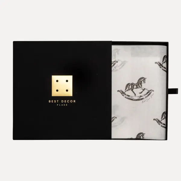 Набор льняных текстильных салфеток ЛОШАДЬ, 45х45 см, 4 шт