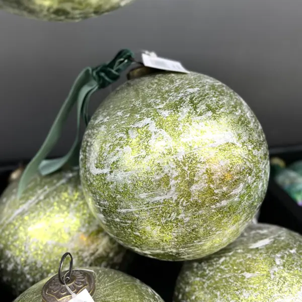 Шар D15 см, стекло, зеленый