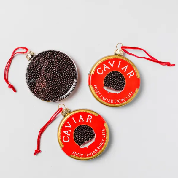 Подвес ИКРА 8x10 см, стекло, красный