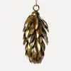 Подвес ШИШКА 5x10 см, металл, золотой
