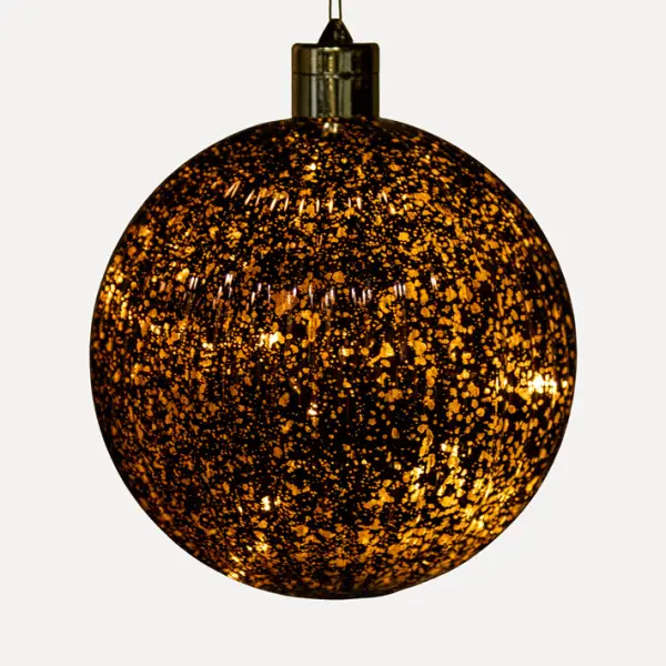 Шар LED D15 см, пластик, коньячный