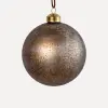 Шар D10 см, стекло, коричневый