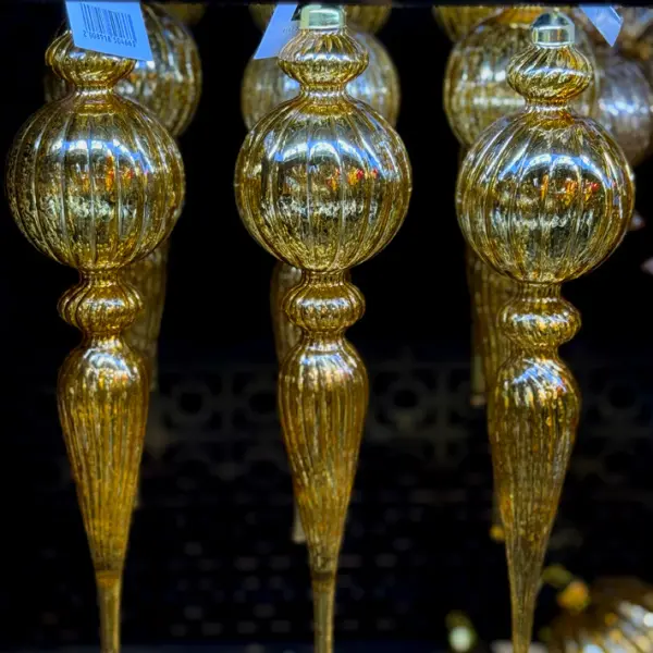 Подвес H30 см, стекло, золотой