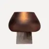 Ваза 29x26 см, стекло, металл, бронзовый
