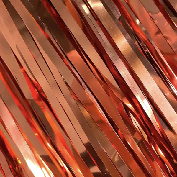 Новогодний дождик глянцевый 200х300 см, полипропилен, светло-медный