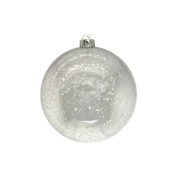 Шар D15 см, пластик, серебряный