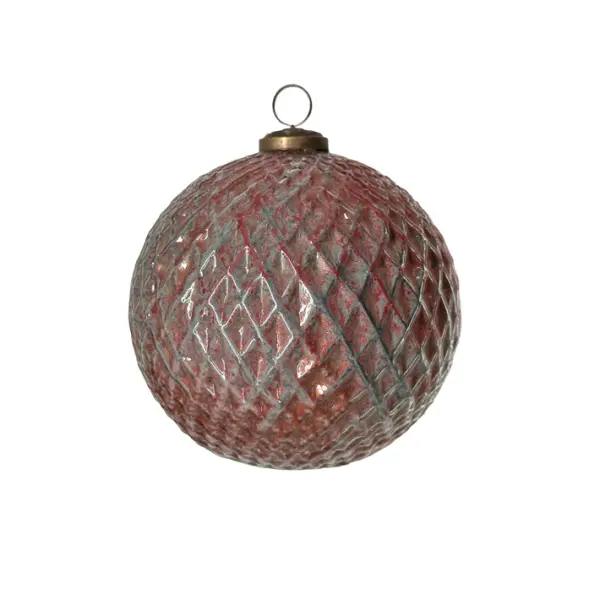 Шар D15 см, стекло, бордовый