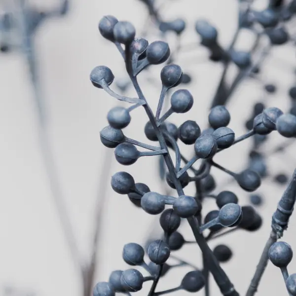 Ветвь ягодная БИРЮЧИНА H102 см, пластик, синий