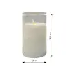 Светодиодная свеча 7,5х12,5 см, пластик, стекло, парафин, прозрачный