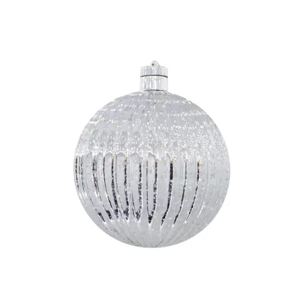 Шар LED D15 см, пластик, серебряный