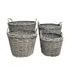 Комплект из 4-х плетёных корзин 65х52х45, 54х44х40, 44х37х35, 35х28х30 см, ива, серый