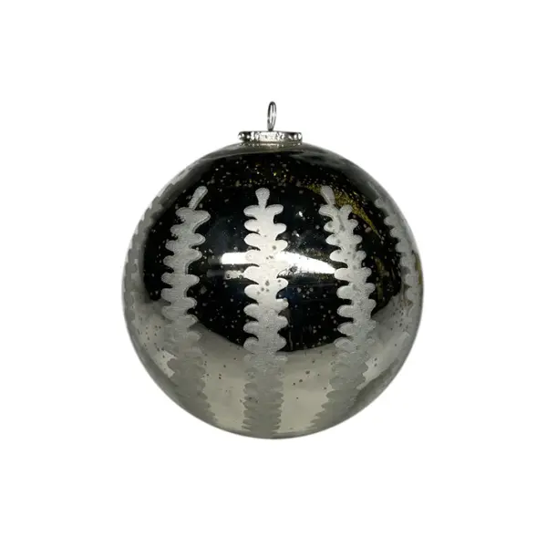 Шар, D21 см, стекло, серебряный