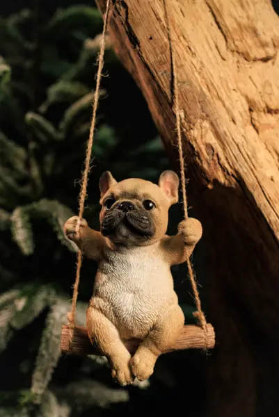 Подвес БУЛЬДОГ 12х14 см, полирезин, бежевый