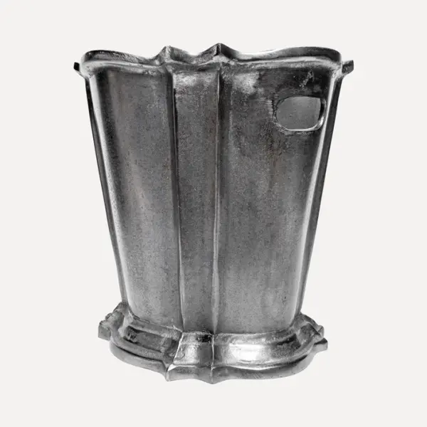 Ваза 26x23x25 см, металл, серебряный