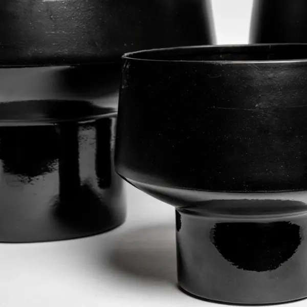 Набор из 3-х кашпо 32x29, 23х20, 18х16 см, металл, черный