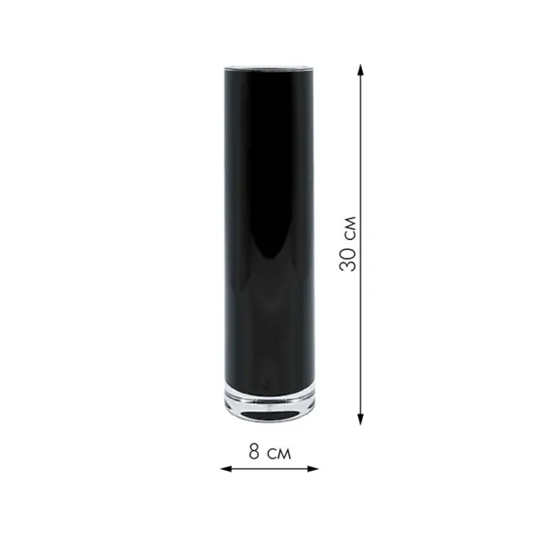 Ваза 8х30 см, поликарбонат, чёрный Ваза 8х30 см, поликарбонат, чёрный