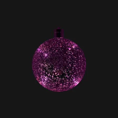 Шар LED D15 см, пластик, розовый
