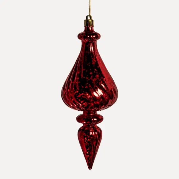Подвес H18 см, пластик, красный