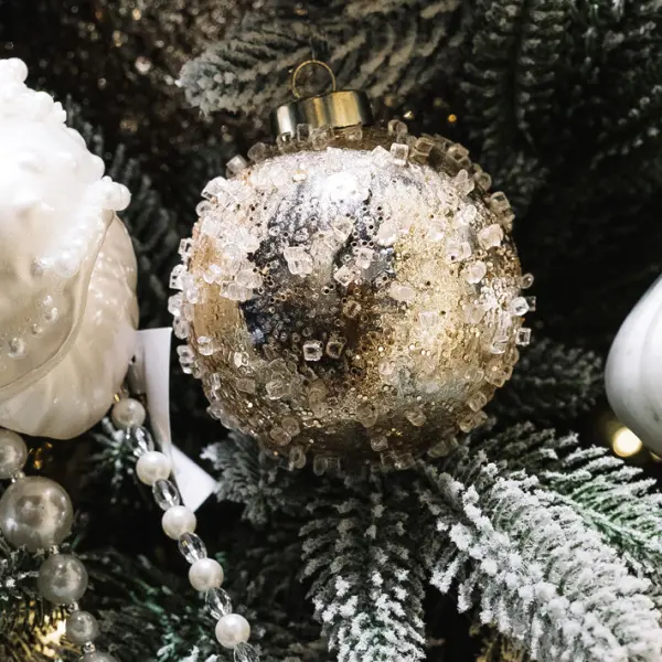 Шары в наборе D8 см, 6 шт, пластик, шампань