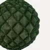 Шар D10 см, стекло, флок, темно-зеленый