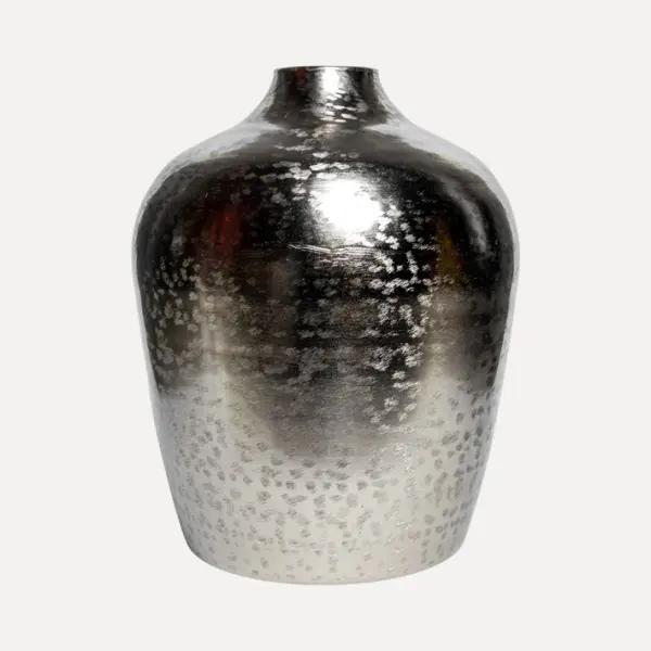 Ваза 25x30 см, металл, серебряный