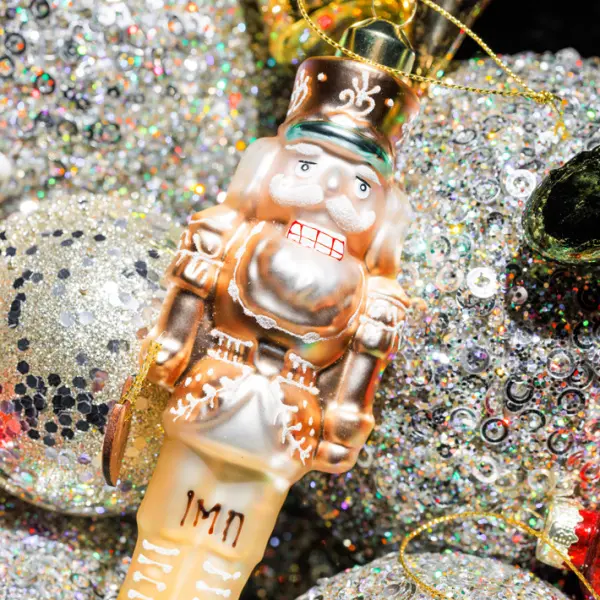 Подвес ОЛОВЯННЫЙ СОЛДАТИК 5х16 см, стекло, золотой