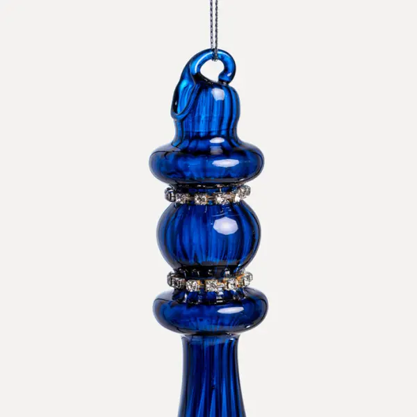 Подвес 7x28 см, стекло, темно-синий