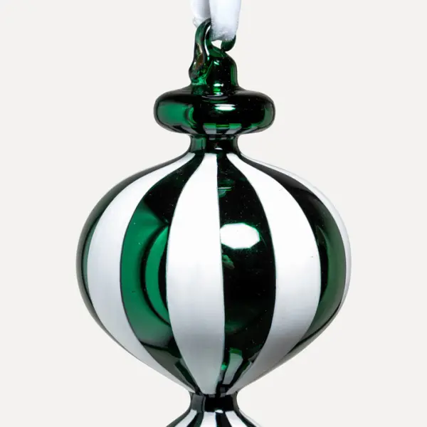 Подвес H27 см, стекло, зеленый, белый