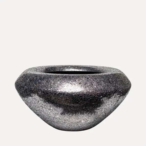 Кашпо с эффектом мозаики, 46x23 см, металл, черный