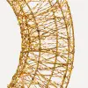 Венок LED D65 см, металл, золотой